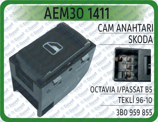 Cam Anahtari Ön-Arka Sol-Sag Yolcu Fabia I-Octavia I